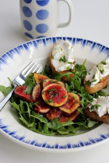 Figs with Chèvre and Vanilla