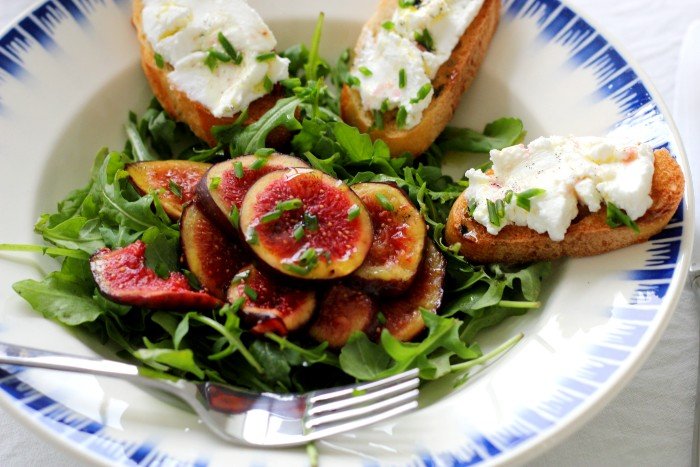 Figs with Chèvre and Vanilla
